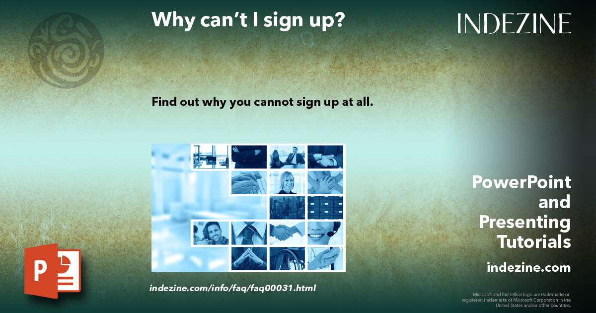 Why can't I sign up?