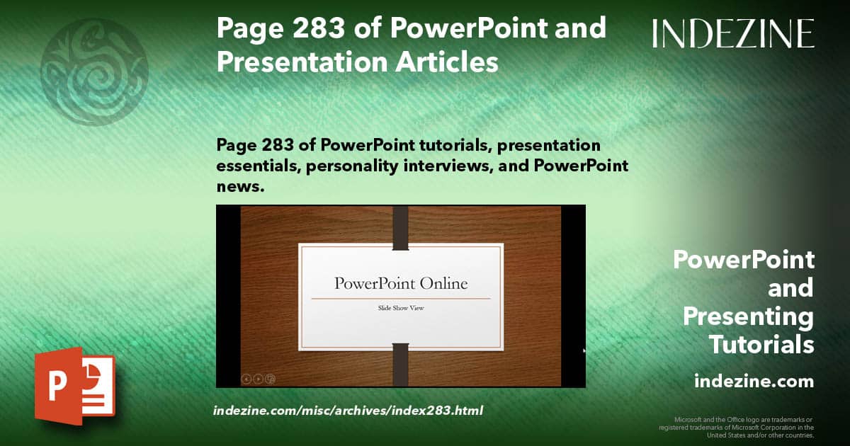 Page 283 of PowerPoint and Presentation Articles