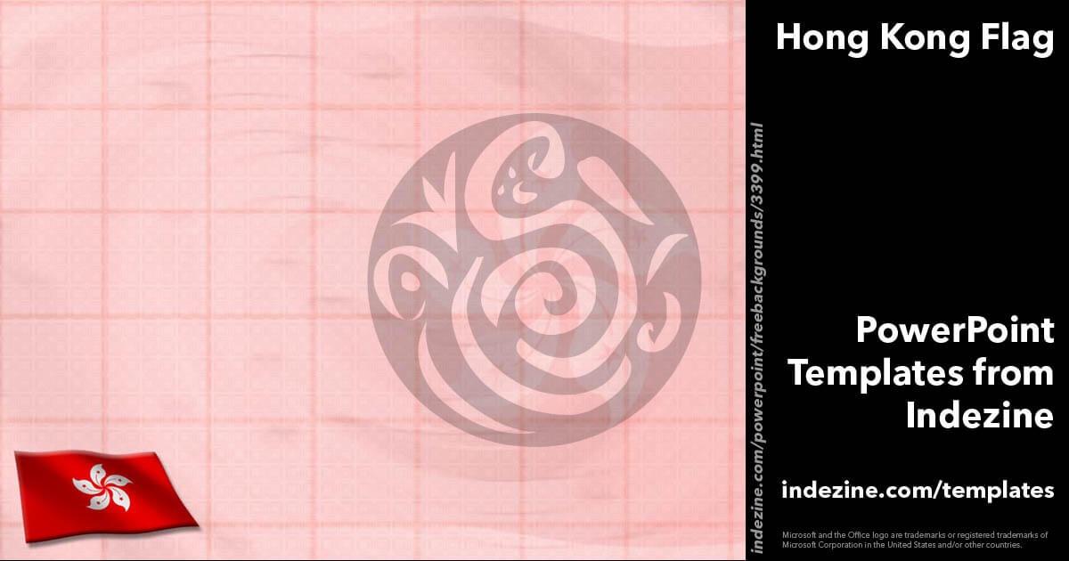 Hong Kong Flag 01 PowerPoint Template