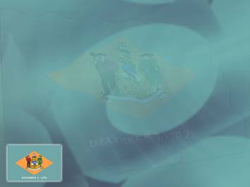 Delaware Flag Title Content PowerPoint Template