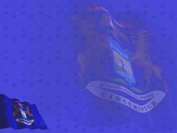 Michigan Flag Title Content PowerPoint Template