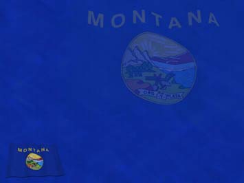 Montana Flag Title Content PowerPoint Template