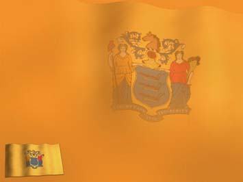 New Jersey Flag Title Content PowerPoint Template