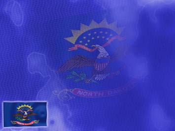 North Dakota Flag Title Content PowerPoint Template
