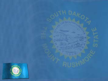 South Dakota Flag Title Content PowerPoint Template