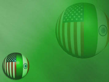 India USA Title Content PowerPoint Template