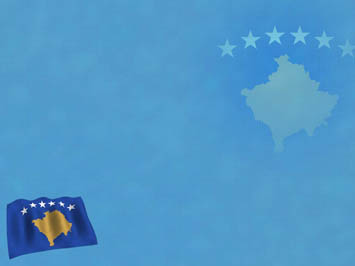 Kosovo Flag Title Content PowerPoint Template