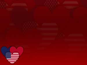 Americana Heart Title Content PowerPoint Template