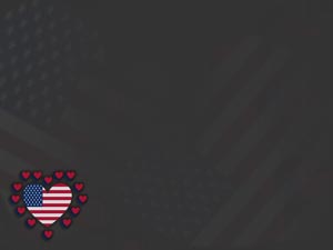 Americana Heart Title Content PowerPoint Template