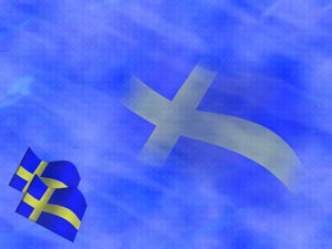 Sweden Flag Title Content PowerPoint Template