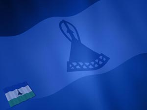 Lesotho Flag Title Content PowerPoint Template