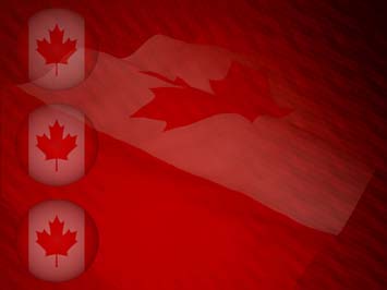 Canada Flag Title Content PowerPoint Template