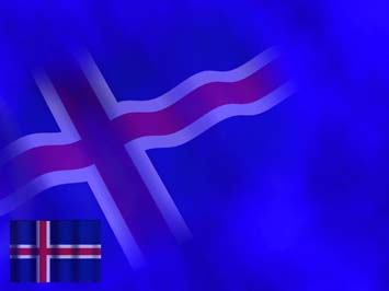 Iceland Flag Title Content PowerPoint Template