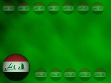Iraq Flag Title Content PowerPoint Template