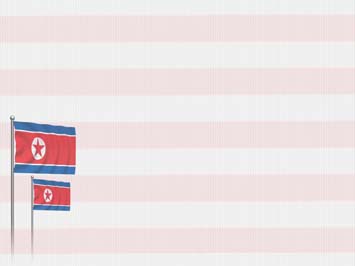 Korea, North Flag Title Content PowerPoint Template