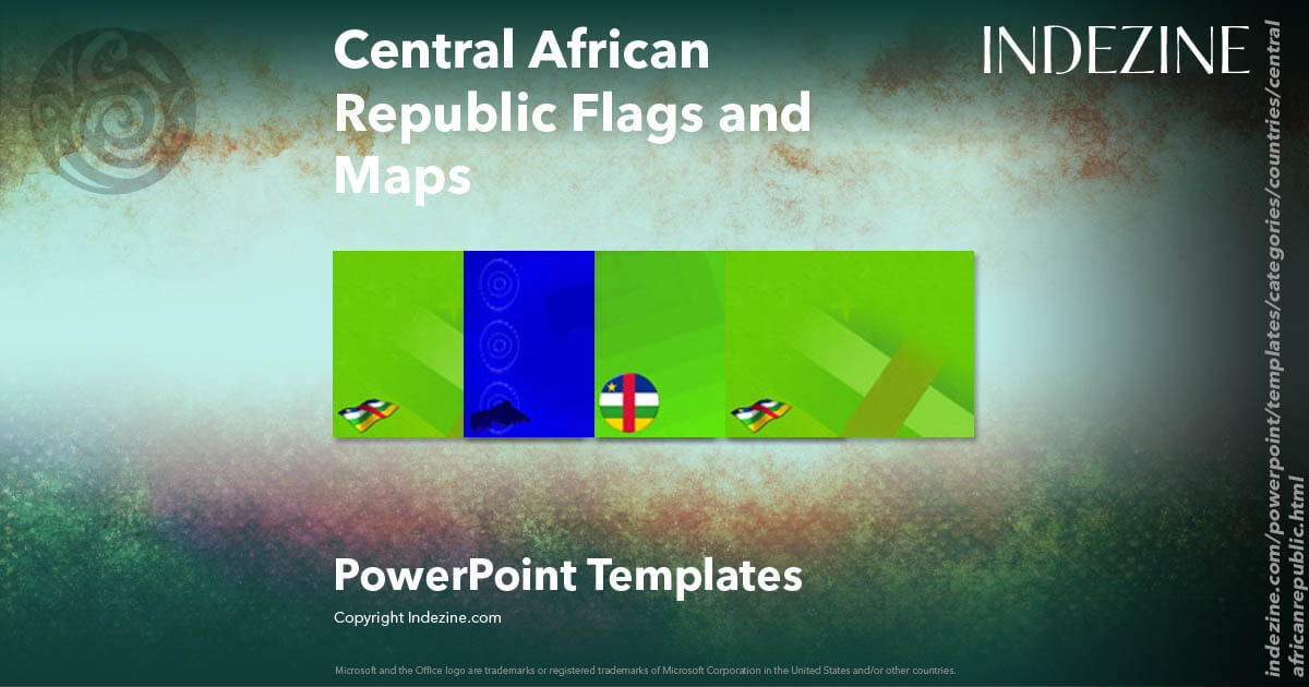 Central African Republic Flags and Maps PowerPoint Templates