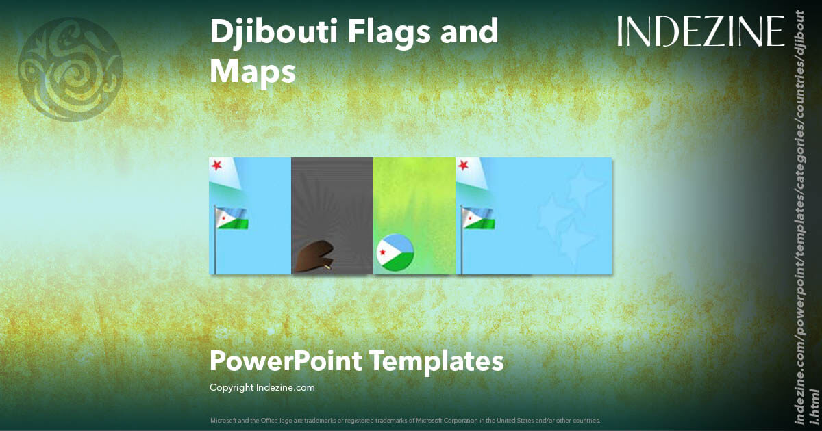Djibouti Flags and Maps PowerPoint Templates