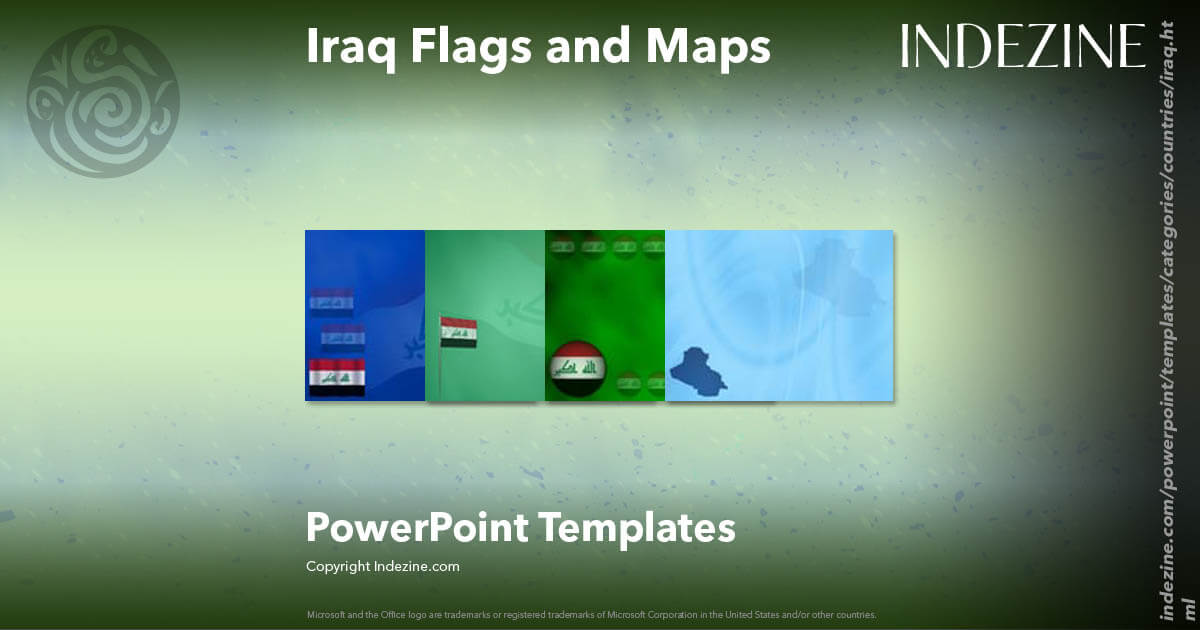 Iraq Flags and Maps PowerPoint Templates