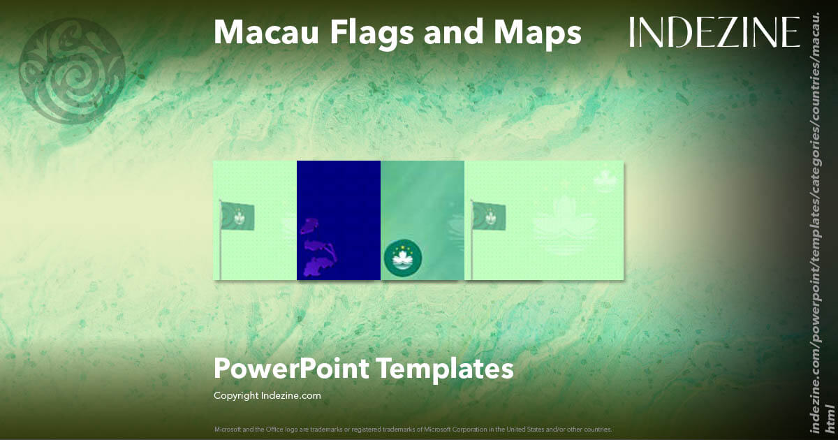 Macau Flags and Maps PowerPoint Templates