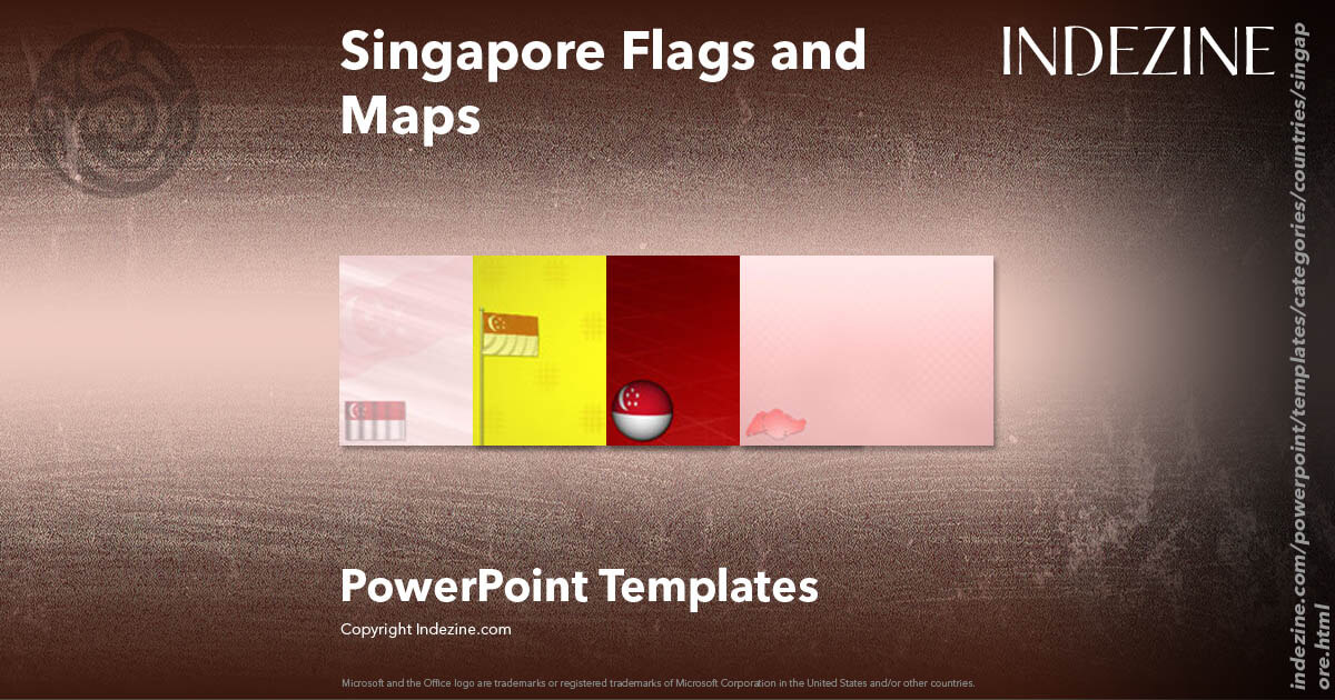 Singapore Flags and Maps PowerPoint Templates