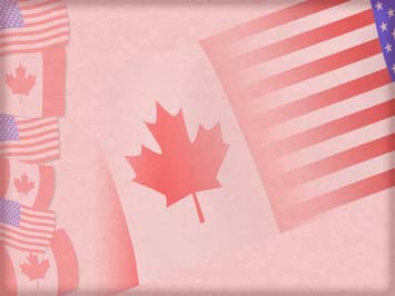 Canada USA Title Content PowerPoint Template