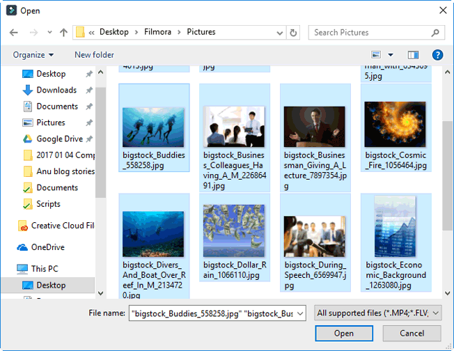 Import media