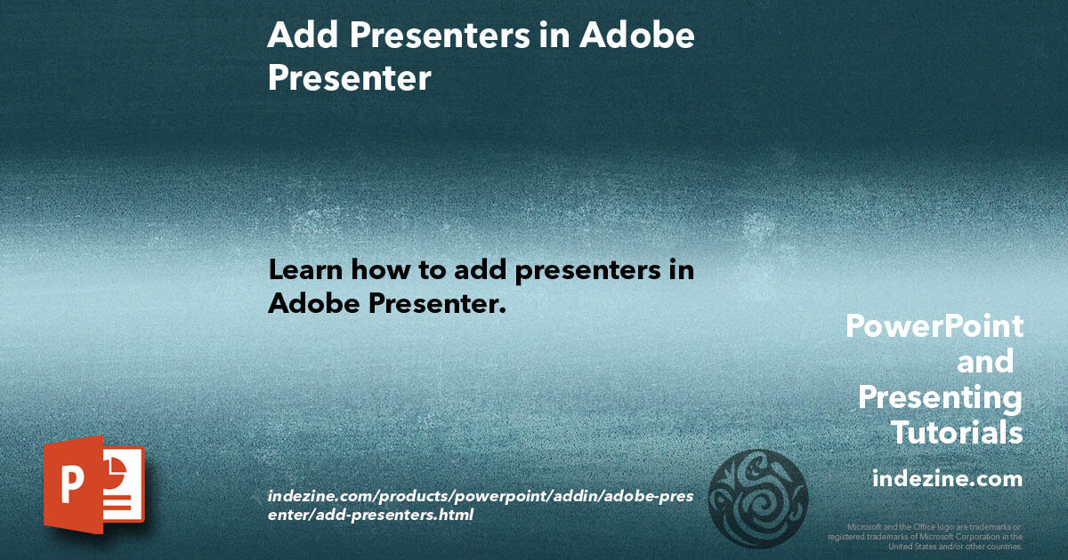 Add Presenters In Adobe Presenter