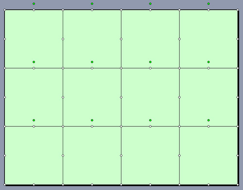 Square shapes laid in a grid of 4 x 3 on the slide