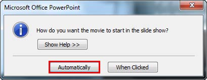 How would you like the movie to start playing?
