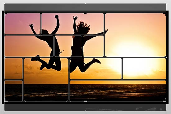 Handles let you reposition and resize picture fills