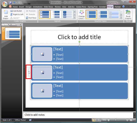 Inserted SmartArt graphic
