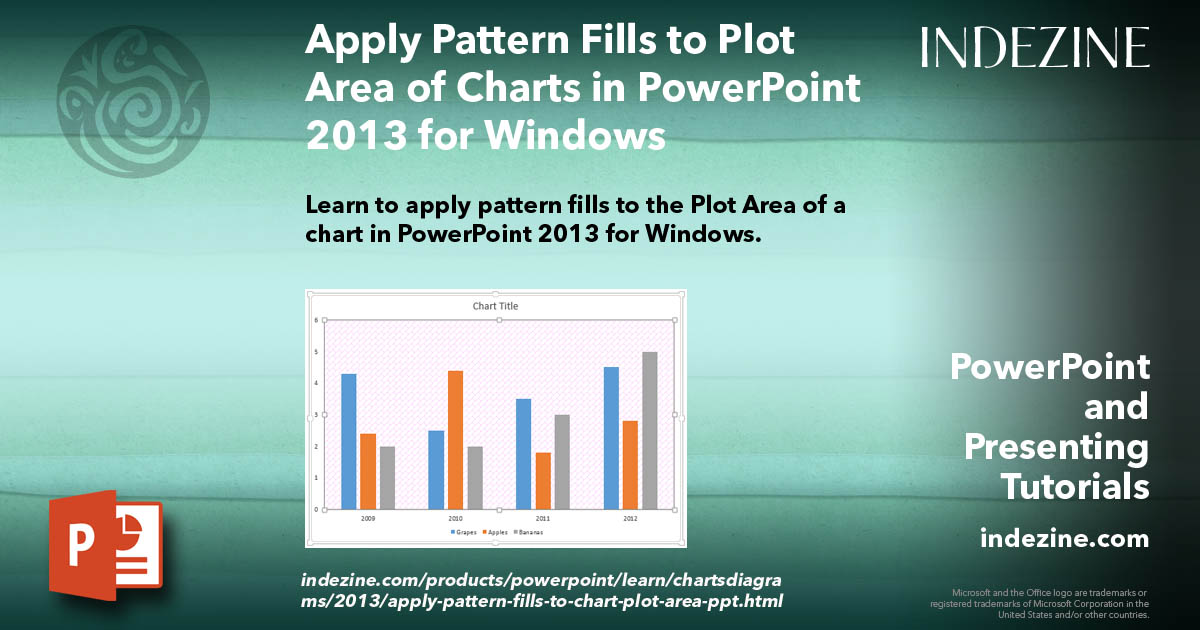 Apply Pattern Fills to Plot Area of Charts in PowerPoint 2013 for Windows