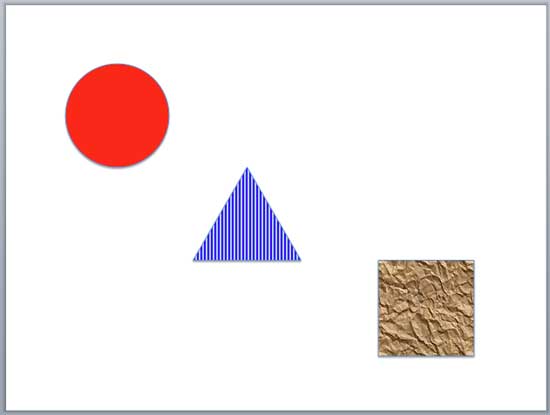 Various fill types applied to shapes Various fill types applied to shapes