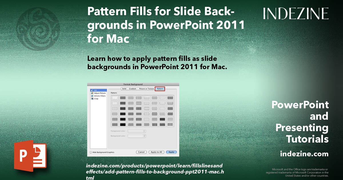 Pattern Fills for Slide Backgrounds in PowerPoint 2011 for Mac