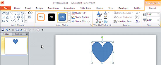 Drawing Tools Format tab of the Ribbon Drawing Tools Format tab of the Ribbon