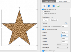 Tiling Options in PowerPoint 2016 for Mac