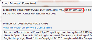Learn PowerPoint 2013 for Windows: Determine if SP1 is Installed