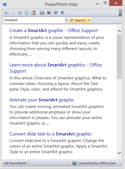 Powerpoint Help Function Help Tab of Backstage View in PowerPoint 2010 for Windows