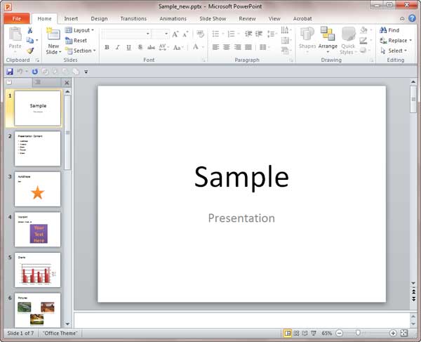 define normal view in powerpoint presentation