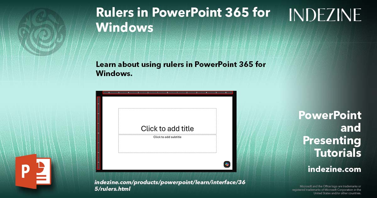 Rulers in PowerPoint 365 for Windows