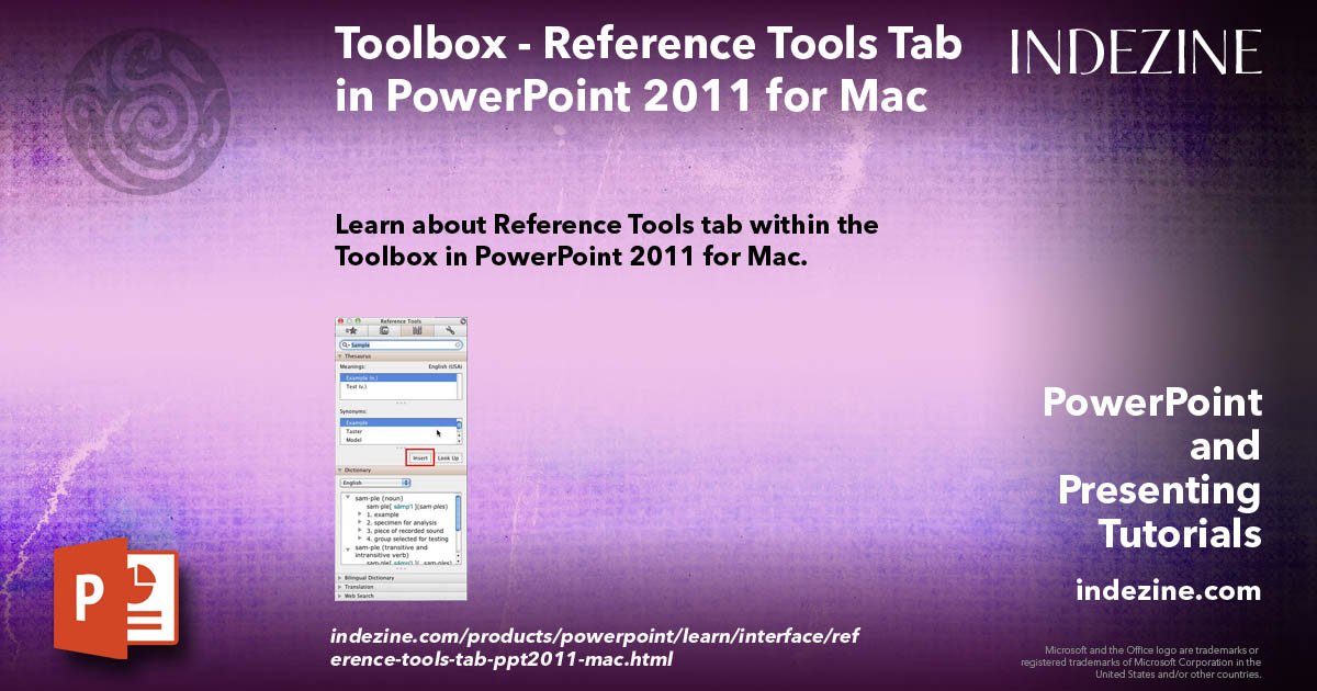 Toolbox Reference Tools Tab in PowerPoint 2011 for Mac