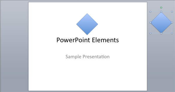 A slide object placed outside the slide in the Workspace A slide object placed outside the slide in the Workspace