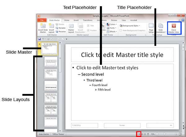 Powerpoint 2010 Tutorial Using Slide Masters And Slide Learn