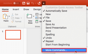 Working with Custom Groups in Ribbon Tabs in PowerPoint 2016 for Mac