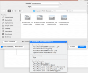 File Formats in PowerPoint 2016 for Mac