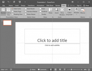 Guides in PowerPoint 2016 for Windows