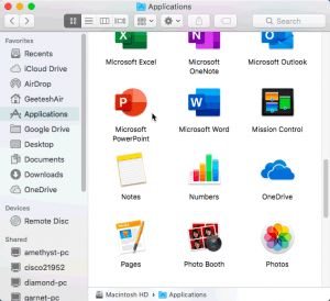 Locate Your Version in PowerPoint 365 for Mac