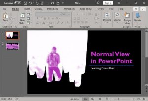 Normal View (Editing View) in PowerPoint 365 for Windows