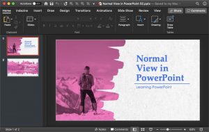Normal View (Editing View) in PowerPoint 365 for Mac