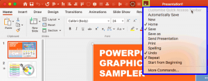 Quick Access Toolbar in PowerPoint 365 for Mac